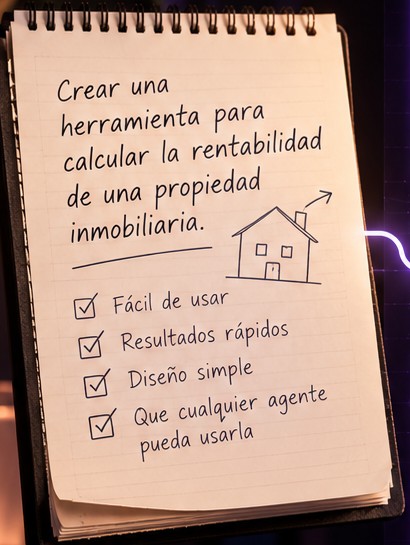 Idea escrita en un cuaderno